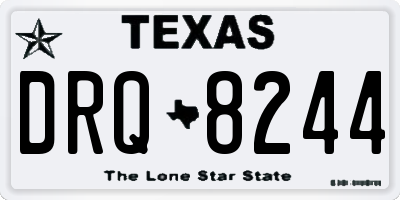 TX license plate DRQ8244