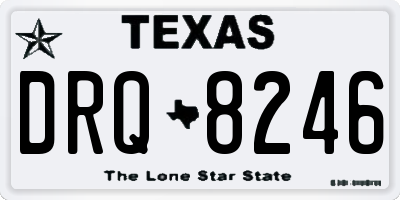 TX license plate DRQ8246