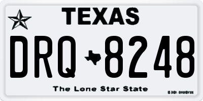 TX license plate DRQ8248