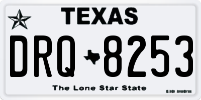 TX license plate DRQ8253