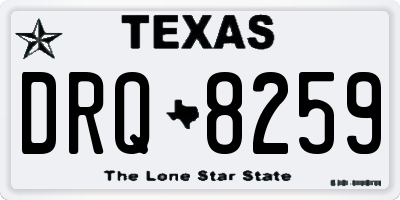 TX license plate DRQ8259