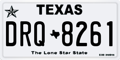 TX license plate DRQ8261