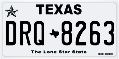 TX license plate DRQ8263