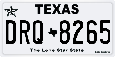 TX license plate DRQ8265