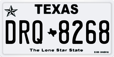 TX license plate DRQ8268