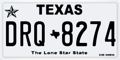 TX license plate DRQ8274