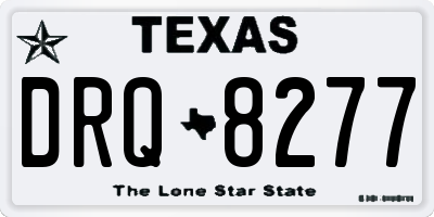 TX license plate DRQ8277