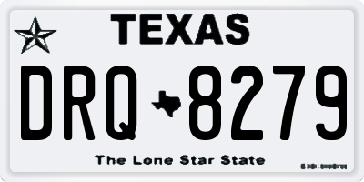 TX license plate DRQ8279