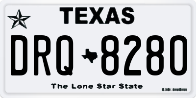 TX license plate DRQ8280