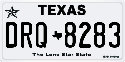 TX license plate DRQ8283