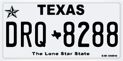 TX license plate DRQ8288