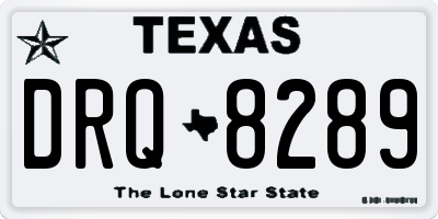 TX license plate DRQ8289