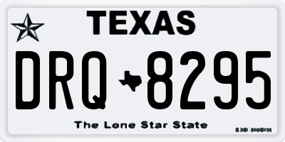 TX license plate DRQ8295