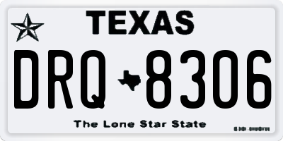 TX license plate DRQ8306