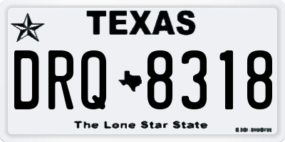 TX license plate DRQ8318