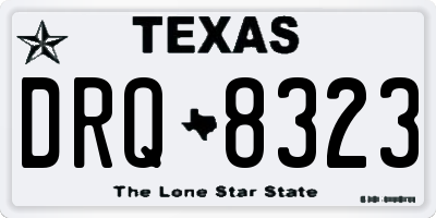 TX license plate DRQ8323