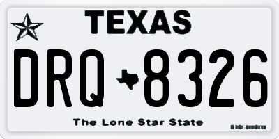 TX license plate DRQ8326