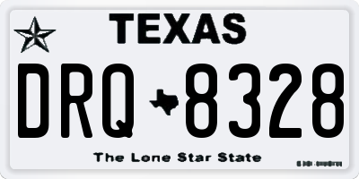 TX license plate DRQ8328