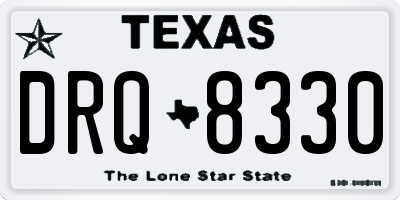 TX license plate DRQ8330