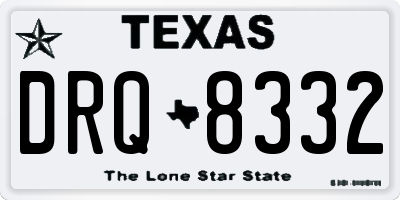 TX license plate DRQ8332