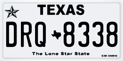 TX license plate DRQ8338