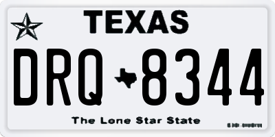 TX license plate DRQ8344