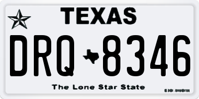 TX license plate DRQ8346