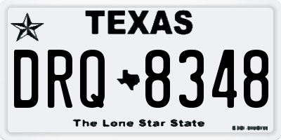 TX license plate DRQ8348