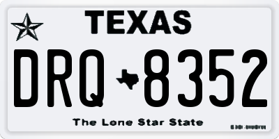 TX license plate DRQ8352