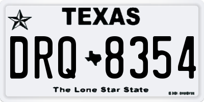 TX license plate DRQ8354