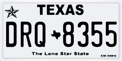 TX license plate DRQ8355
