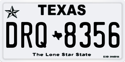 TX license plate DRQ8356