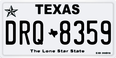 TX license plate DRQ8359