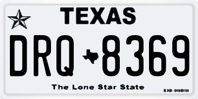TX license plate DRQ8369