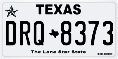 TX license plate DRQ8373