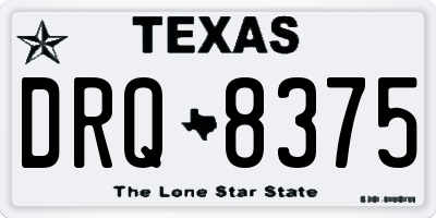 TX license plate DRQ8375