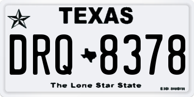TX license plate DRQ8378