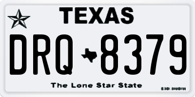 TX license plate DRQ8379