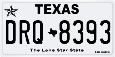 TX license plate DRQ8393