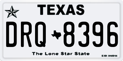 TX license plate DRQ8396