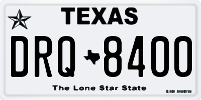 TX license plate DRQ8400