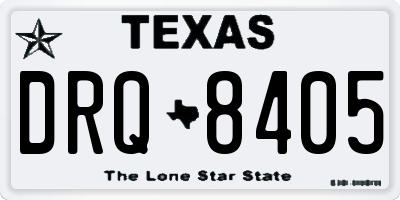 TX license plate DRQ8405