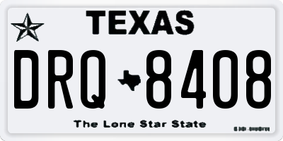 TX license plate DRQ8408