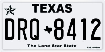 TX license plate DRQ8412