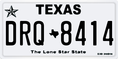 TX license plate DRQ8414