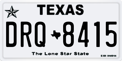 TX license plate DRQ8415
