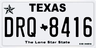 TX license plate DRQ8416