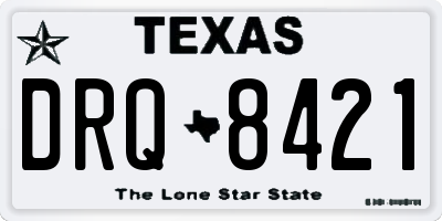 TX license plate DRQ8421