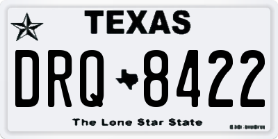 TX license plate DRQ8422