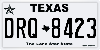 TX license plate DRQ8423